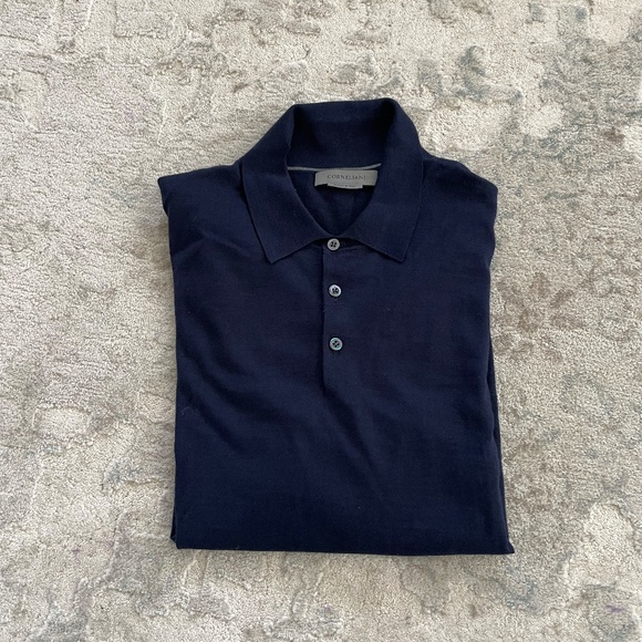 Corneliani virgin wool polo sweater size M - Picture 13 of 13
